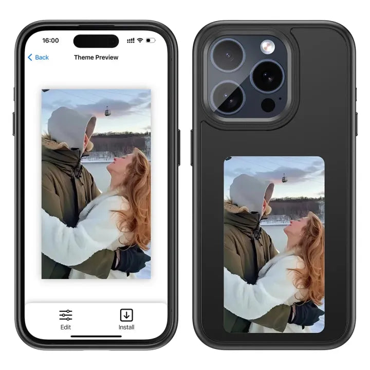 New-tech NFC Function Phone Case For 15 Pro Max DIY Cases E Ink Screen Phone Cover