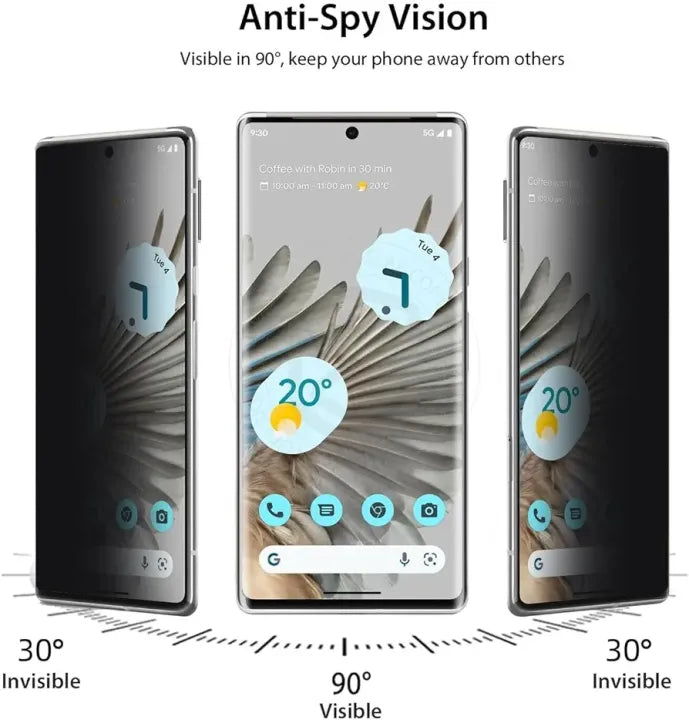 Google Pixel High Quality Anti-Spy Privacy Policy Tempered UV Glass