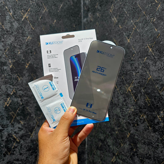 Kuzoom iPhone Privacy Glass – 9H Tempered Anti Spy Screen Protector