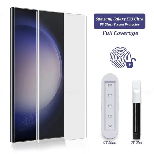 Samsung S23 S22 S21 Ultra Crystal Clear High Quality UV Tempered Glass