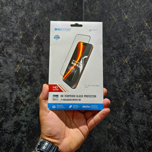 KuZoom iPhone 9D Glass Protector – HD Clear Edge-to-Edge Protection