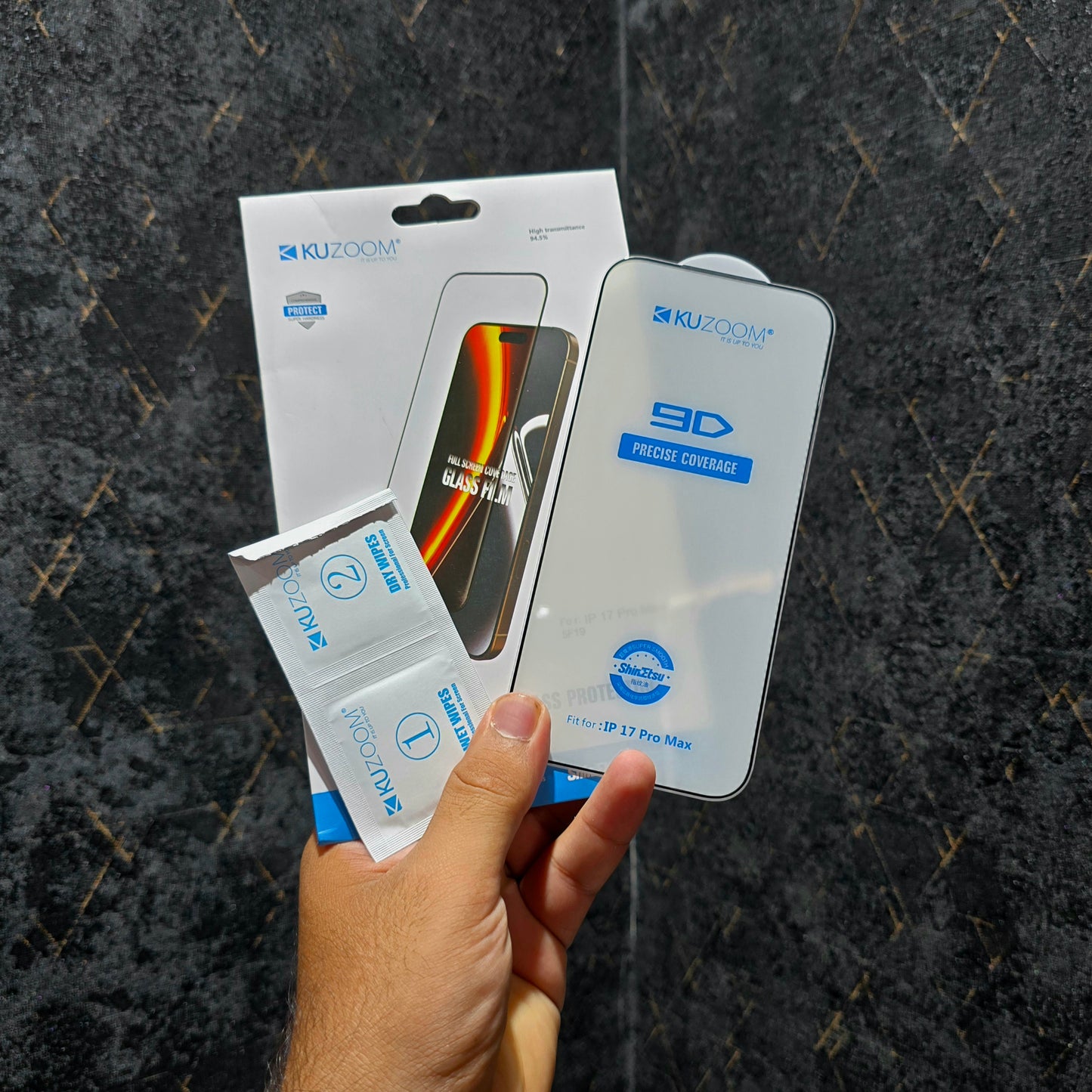KuZoom iPhone 9D Glass Protector – HD Clear Edge-to-Edge Protection